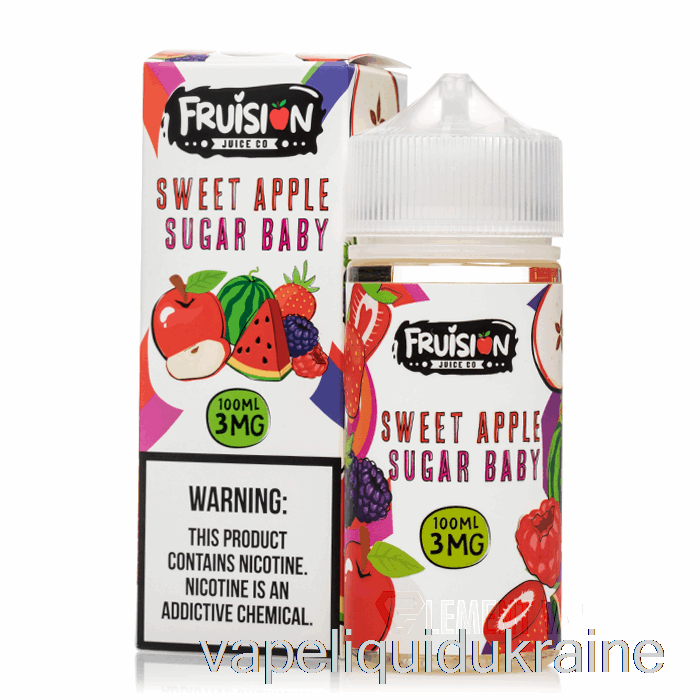 Vape Liquid Ukraine Sweet Apple Sugar Baby - Fruision Juice Co - 100mL 3mg